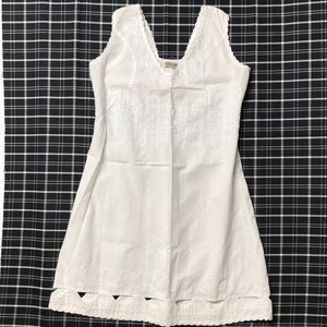 White Cotton Dress Made in Peru